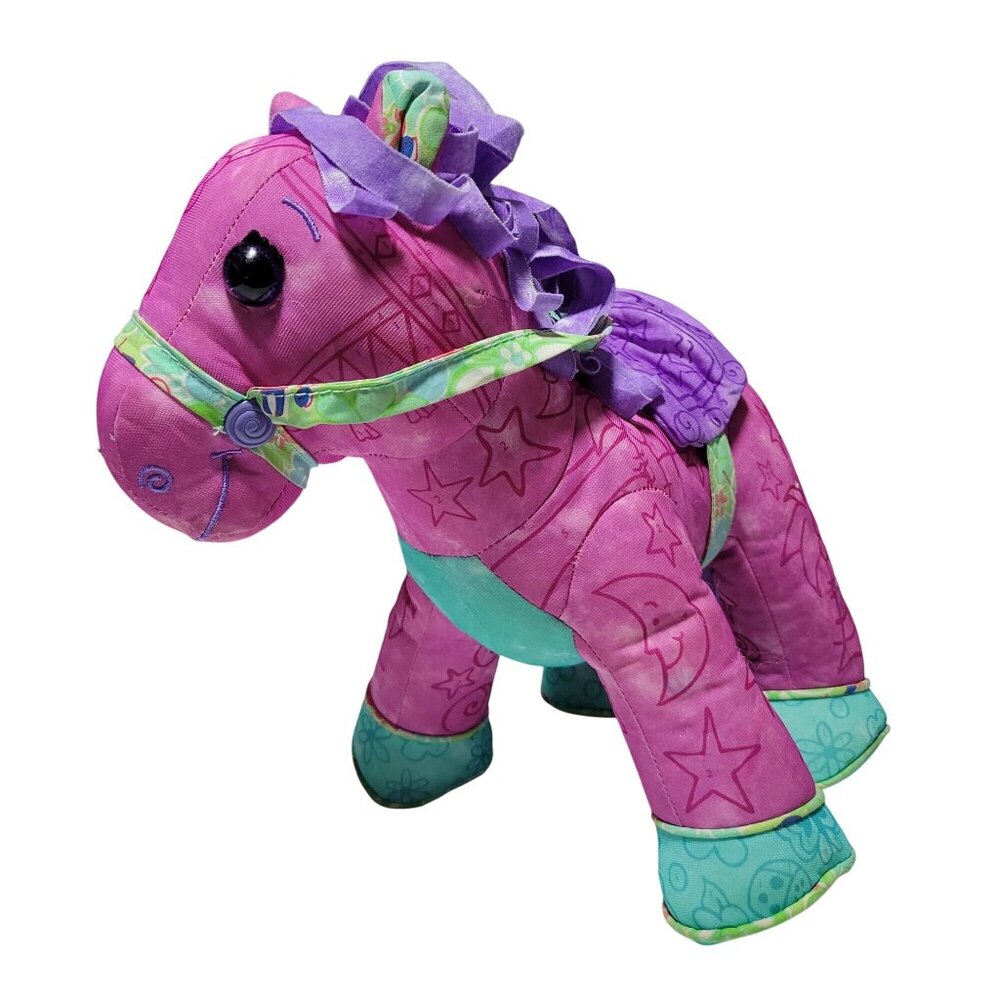 Doodle Bear Pony 13 inch Plush Pink Horse Write On Washable Stuffed Animal Toy
